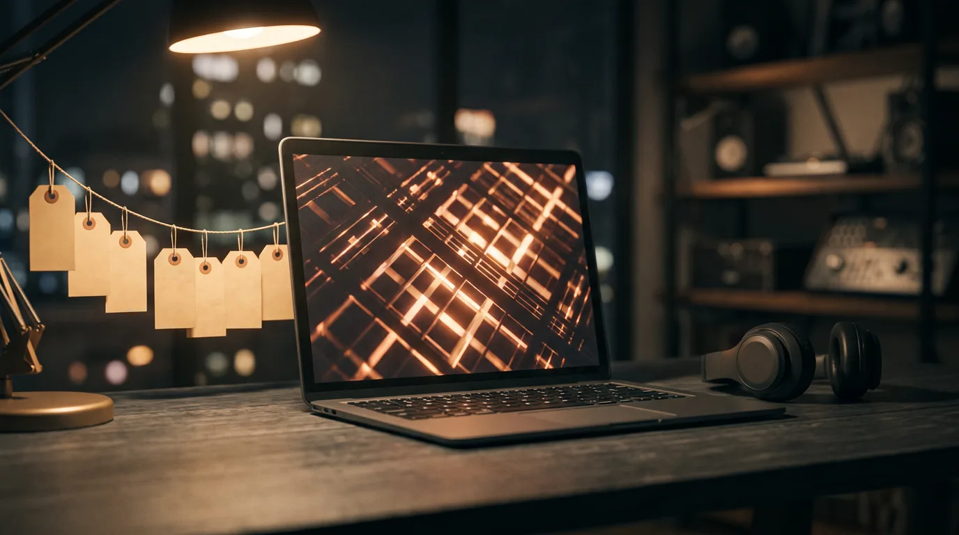 Beatmaker reviewing BeatStars license tiers on a studio screen