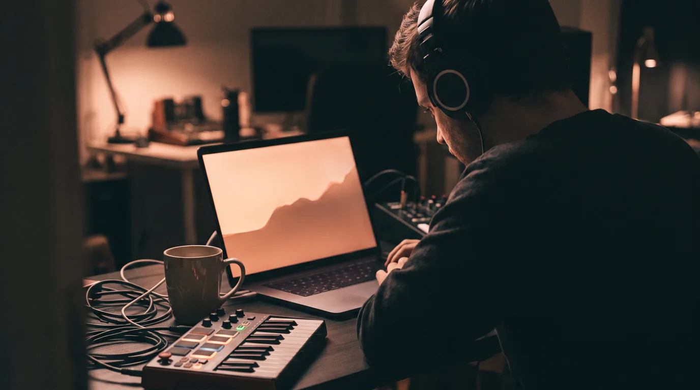 Music producer studio setup for building multiple income streams