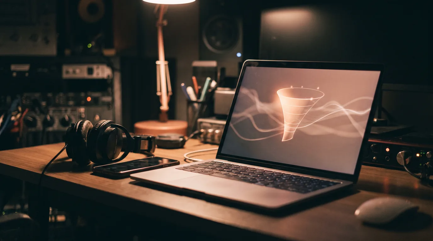 Beatmaker reviewing a BeatStars profile to turn plays into sales